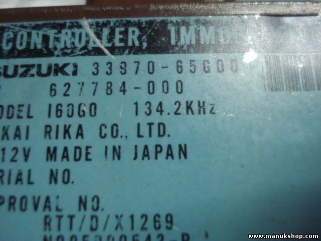 Control de la unidad de alarma inmovilizador módulo Suzuki 3397065G00 627784000