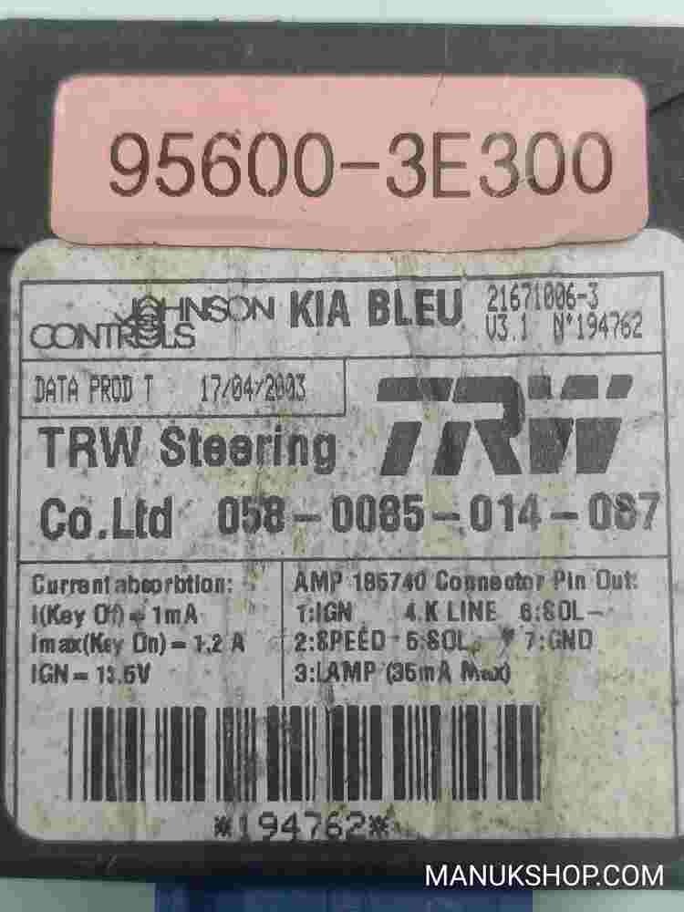 Centralita Controlador de dirección Kia Sorento 956003E300 0580085014087