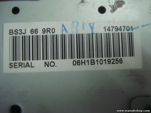 Radio CD Mazda 3 BR2B66AR0 BR2B 66 AR0 BR2B 66 9R0 BR2B669R0 MODEL NO. 14794008