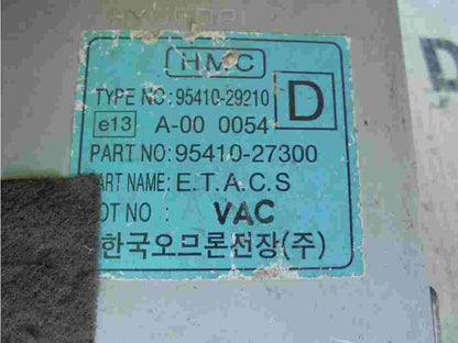 Control de la unidad de alarma inmovilizador módulo Hyundai Coupe 9541027300