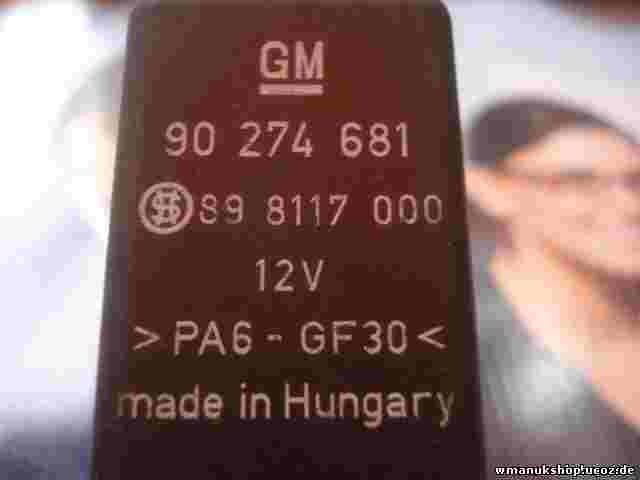 Relé  Opel Astra GM 90274681 90 274 681 898117 89 81 17