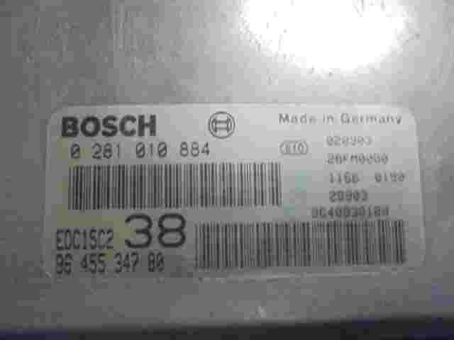 Centralita Peugeot Citroen Fiat 9645534780 9640938180 EDC15C238 BOSCH 0281010884