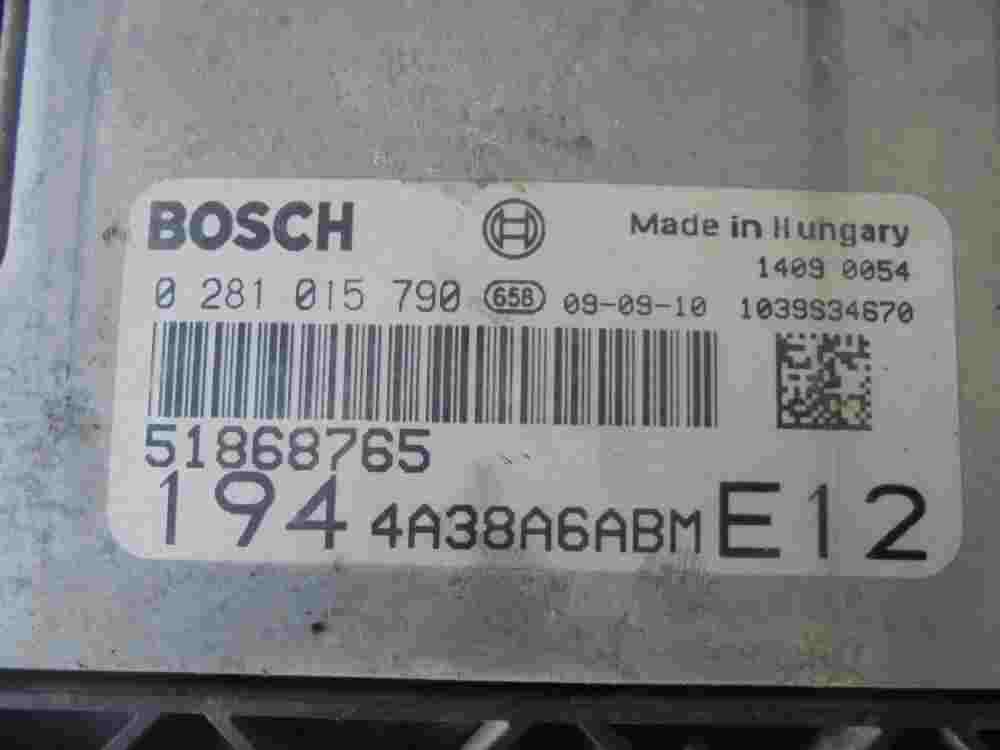Centralita Fiat Croma 51868765 1039S34670 1944A38A6ABME12 BOSCH 0281015790