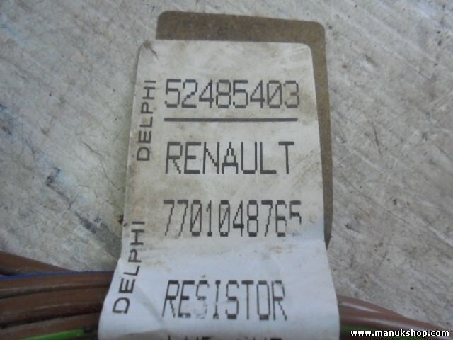 Resistencia calentamiento cable Renault Laguna II 7701048765 DELPHI 52485403