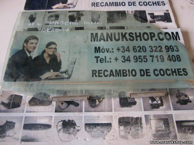 Cristal puerta delantera derecha Mitsubishi  Pajero Pinin 43R007951 DOT24AS2M19 