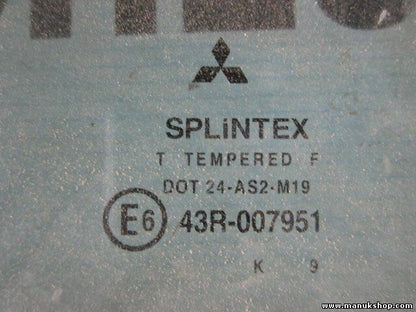 Vetro anteriore sinistro Mitsubishi Pajero Pinin 1999 43R007951 DOT24AS2M19