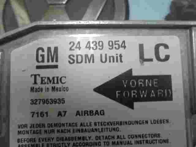 Airbag Centralita Opel Corsa C 7161 A7 GM 24439954 24439954LC TEMIC 327963935