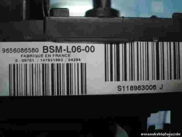 Caja de fusibles de relé  Citroen C5 BSM-L06-00 9656086580 SIEMENS S118983006J