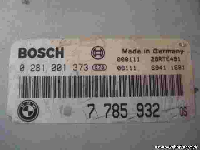 Centralita del motor BMW E39 7 785 932 7785932 28RTE491 BOSCH 0 281 001 373 0281