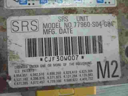 Sensore di impatto airbag Honda Civic CR-V M2 77960S04G81 CJF30W007 4954951