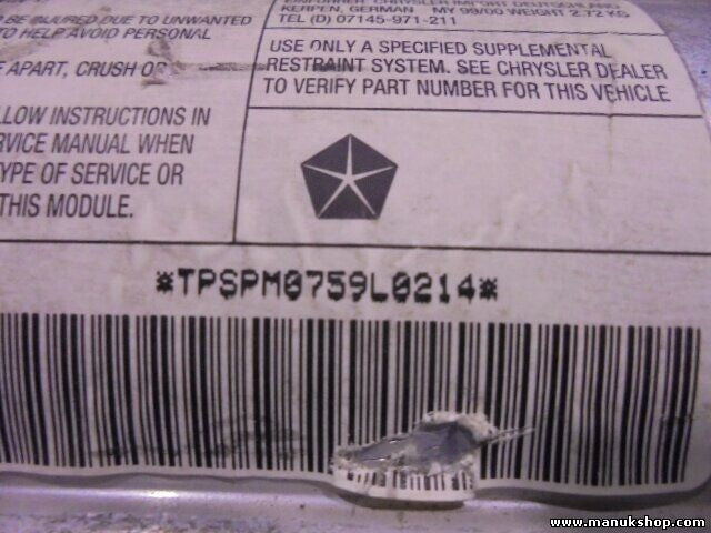 Airbag del pasajero Jeep P55115945AC P55115945 04991 TPSPM0759L0214