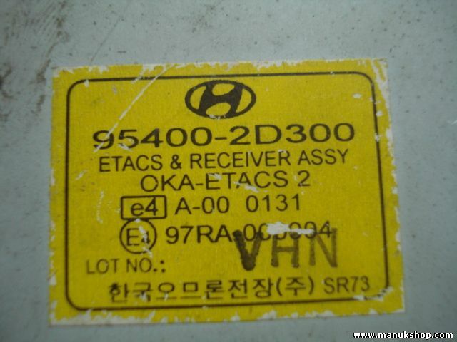 Control de la unidad de alarma inmovilizador módulo Hyundai 954002D300 