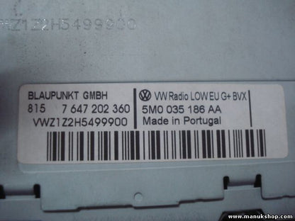 Radio CD WMA MP3 VW Volkswagen T5 Polo Sharan Golf Plus Tiguan 5M0035186AA