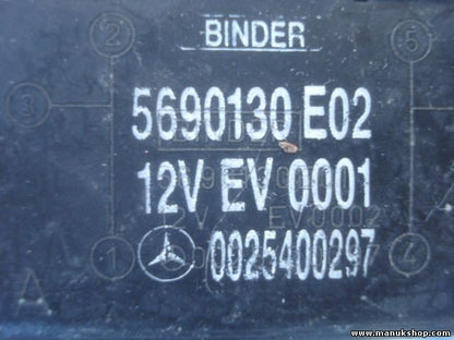 Tapa de exhalar Mercedes -Benz W202 W200 0025400097 BINDER 5690130E01 EV0002