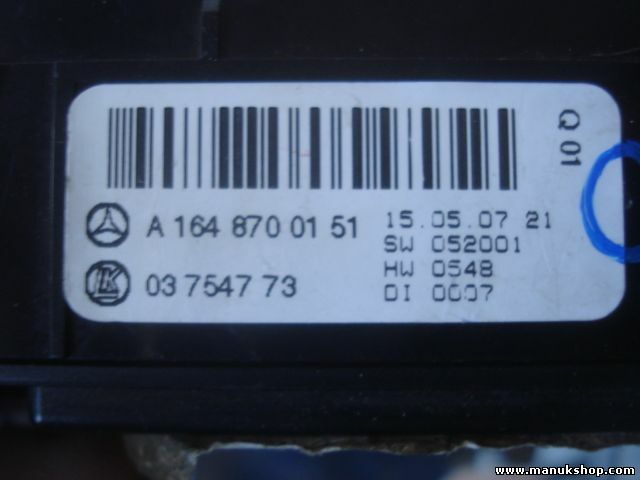 Interruptor de emergencia Mercedes-Benz A1648700151 LK 03754773 SW 052001 
