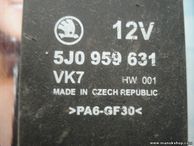 Relé Skoda Fabia 5J0959631 5J0 959 631 VK7 5JO959631 HW 001