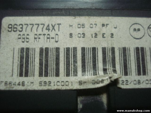 A/C System Citroen C3 F664481M 96377774XT