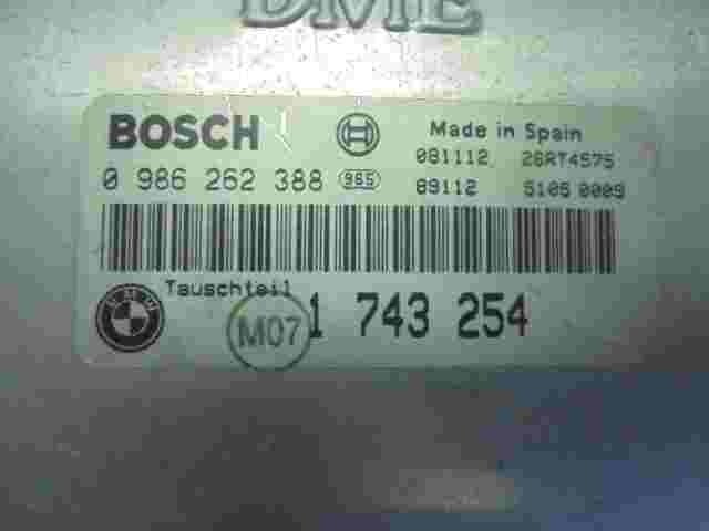 Centralina BMW E36 318 1.8 DME 1743254 1 743 254 BOSCH 0986262388 26RT4575