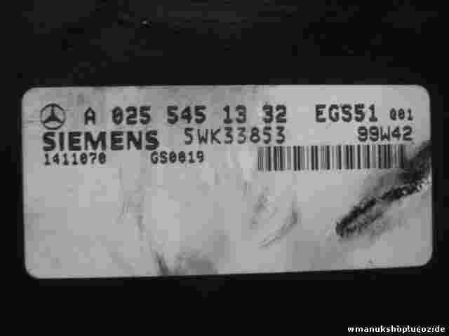 Módulo de control de transmisión Mercedes W210 A0255451332 Q01 1779947 5WK33853