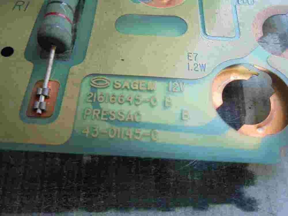 Diagrama del indicador de velocidad Peugeot 406 SAGEM 216166450B 21616645-0 B