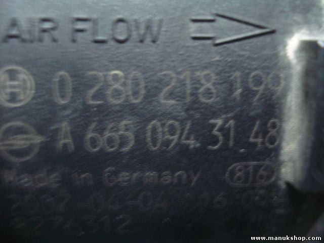 Caudalímetro Ssangyong Actyon Kyron Rexton F00C2G7025 A6650943148 0280218199