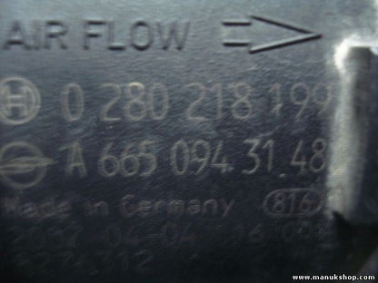 Caudalímetro Ssangyong Actyon Kyron Rexton F00C2G7025 A6650943148 0280218199