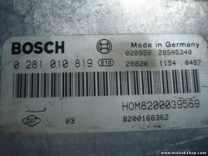 Centralita del motor Renault Laguna HOM 8200039569 HOM8200039569 8200166362