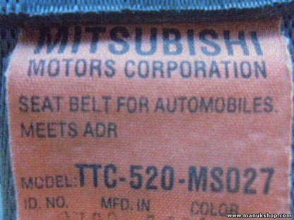 Cinturón de seguridad trasero izquierdo Mitsubishi TTC520MS027 TTC-520-MS027