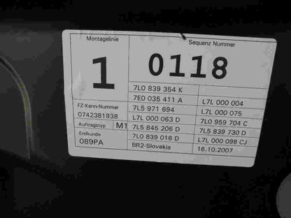 Puerta trasera derecha Porsche Cayenne 7L0839354K 7E0035411A 7L5971694