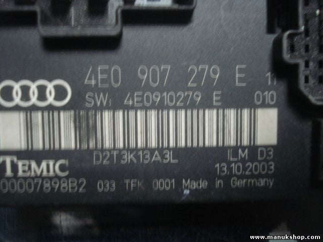 Red unidad de control Audi A8 4E0907279E TEMIC 00007898B2 033 TFK 0001