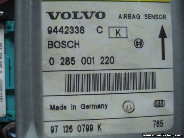 Sensor de impacto de airbag Volvo V70 9442338 C BOSCH 0285001220 971260799K