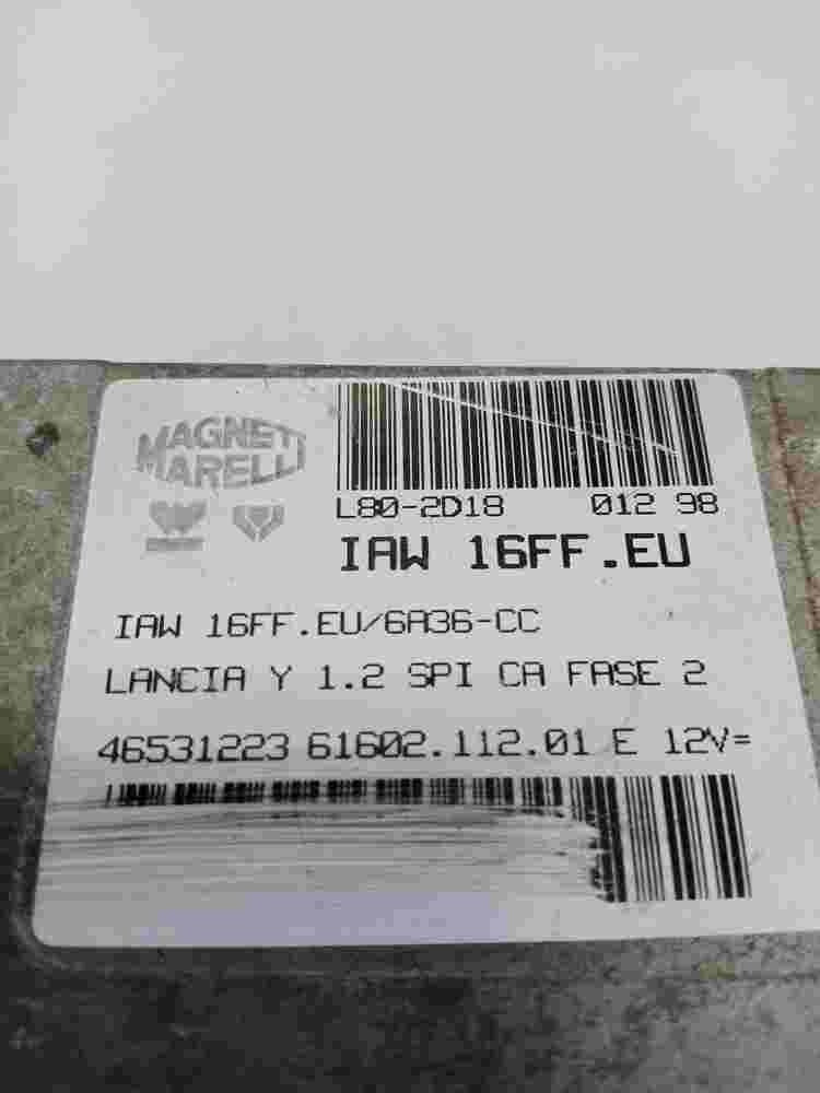 Centralina motore Lancia Ypsilon 46531223 6160211201E IAW16FFEU/6836-CC