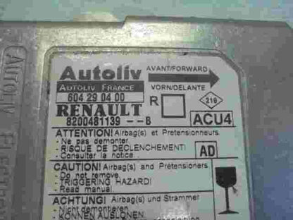 Sensore di impatto airbag Renault Scenic (AD) 8200481139B 604290400
