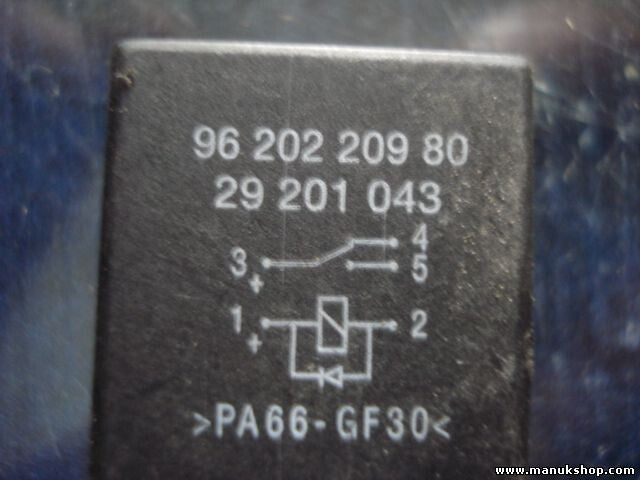 Relé Citroen Peugeot ALFA Romeo FIAT LANCIA 9620220980 96 202 209 80 29201043