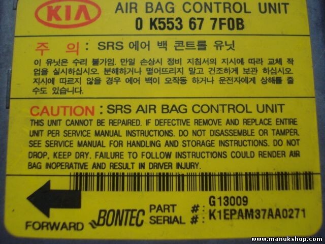 Sensor de impacto de airbag Kia BONTEC 0K553677F0B 0 K553 67 7F0B G13009