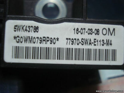 Airbag Centralita  Honda   77970-SWA-E113-M4 77970SWAE113M4 77970SWAE11 5WK43786