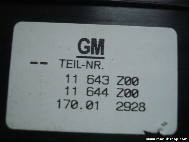 Conmutador de Niebla luces Opel 11643Z00 11 644 Z00 11644Z00 170.01 2928