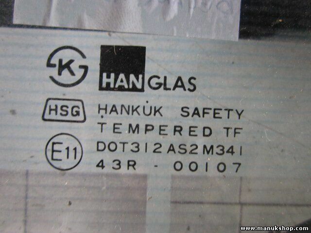 SsangYong Musso 43R00107 DOT312AS2M341 vetro porta anteriore destra