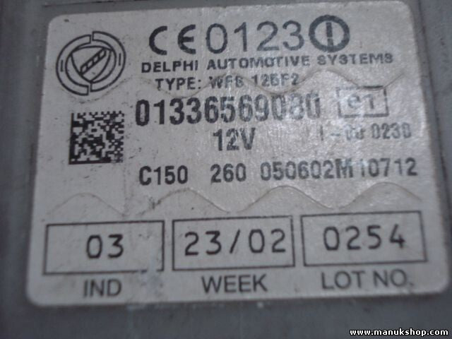 Controllo unità di allarme immobilizzatore modulo Peugeot Citroen 1336569080