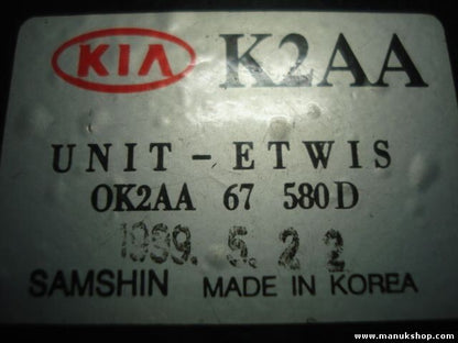 Señales de luz de la unidad de control KIA 0K2AA67580A  OK2AA67580A