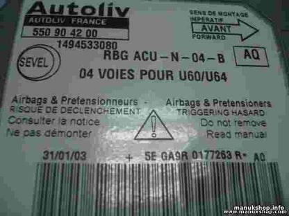 Sensor de impacto de airbag Peugeot Expert Fiat Scudo 1995–2006 (AQ) 1494533080