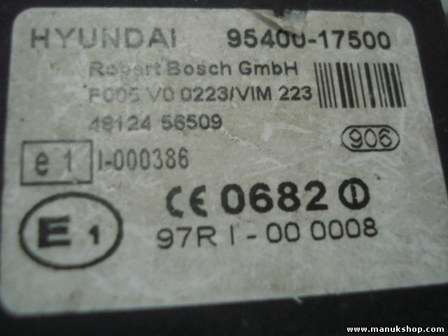 Control de la unidad de alarma inmovilizador módulo Hyundai Matrix 9540017500 