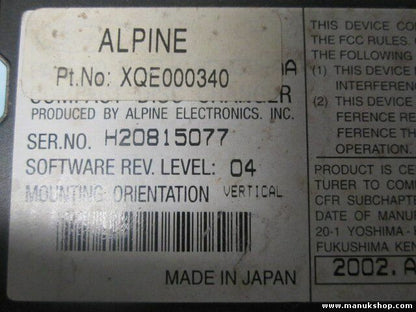  Cambiador de CD Land Rover Freelander Alpine 6 Disc XQE000340 H20815077