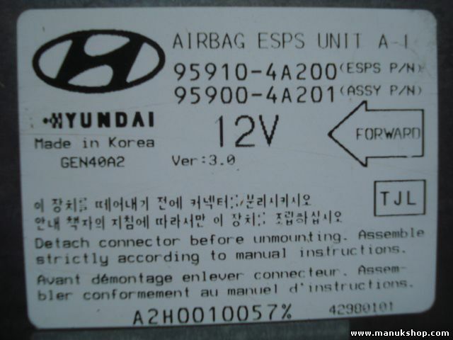 Airbag Centralita Hyundai H1 UNIT A-1 (TJL ) ver.3.0  959104A200 48980101 GEN40A