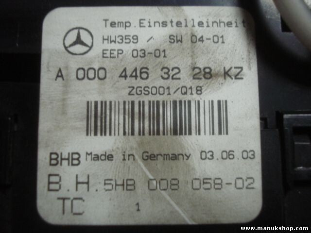 Control de la calefacción Mercedes -Benz A0004463228 A0004463228KZ 0004463228KZ