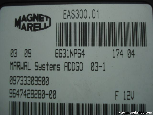 Control de la unidad de alarma inmovilizador módulo Peugeot 307 407 9647428280