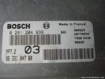 Centralita del motor Citroen Xsara 1.6 1996 MP7.203 9633184780 0261204939