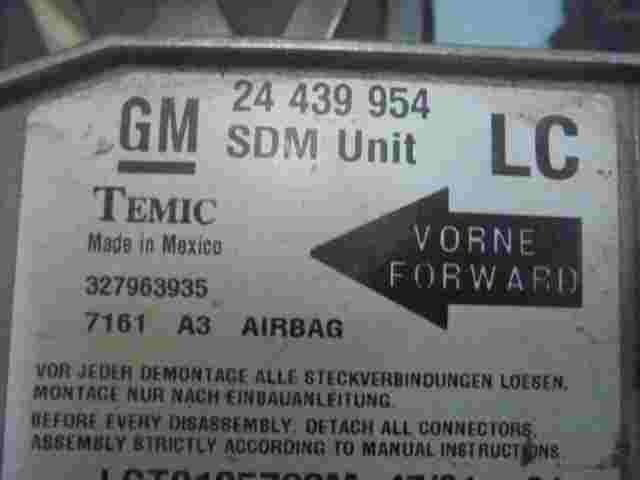 Airbag Centralita Opel Corsa C 7161 A3 GM 24439954 24439954LC TEMIC 327963935
