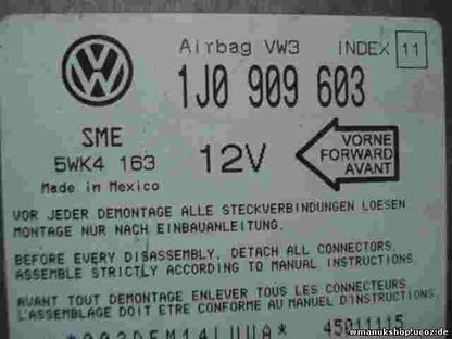 Airbag Centralita Polo 6N Seat Ibiza Cordoba 1J0909603 INDEX 11 SIEMENS 5WK4163