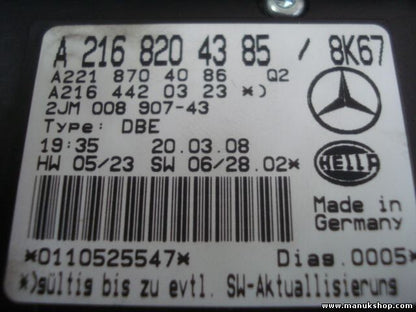 Luz Lectura Interior Mercedes-Benz A2168204385 /8K67 A2218704086 2JM00890743